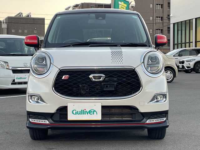 ダイハツ キャスト スポーツ SAⅡ 長野県 2017(平29)年 9.5万km パールホワイトⅢ ４ＷＤ/純正オーディオ CUK-W66D/　CD/USB/AUX/ＥＴＣ/本革巻ステアリング/パドルシフト/シートヒーター（Ｄ＋Ｎ席）/ハーフレザー/コーナーセンサー/純正フロアマット/プッシュスタート/アイドリングストップ/オートライト/ＬＥＤヘッドライト/純正アルミホイール/フォグランプ/ドアバイザー/スマートキー/スペアキー×１/ダブルサイドエアバッグ/横滑り防止機能/盗難防止機能