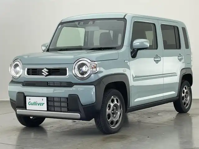 スズキ ハスラー HYBRID G 愛知県 2024(令6)年 0.8万km オフブルーM 社外メモリナビ　シートヒーター　禁煙車　デュアルカメラブレーキ　衝突軽減装置　追従クルコン　車線逸脱　リヤパーキングセンサー　ＬＥＤオートライト　Ｂｌｕｅｔｏｏｔｈ　ラジオ　ＣＤ　アイドリングストップ