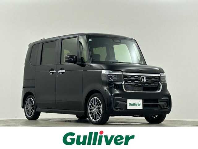 ホンダ Ｎ ＢＯＸ カスタム ターボ 福島県 2024(令6)年 0.9万km クリスタルブラックパール ワンオーナー　純正８インチＤＡ　両側電動スライドドア　シートヒーター　バックカメラ　ＬＥＤ　ヘッドライト　ハーフレザー　レーザークルーズコントロール　オートハイビーム　レーンキープ　衝突被害軽減