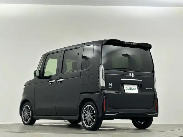 ホンダ Ｎ ＢＯＸ カスタム ターボ 福島県 2024(令6)年 0.9万km クリスタルブラックパール ワンオーナー　純正８インチＤＡ　両側電動スライドドア　シートヒーター　バックカメラ　ＬＥＤ　ヘッドライト　ハーフレザー　レーザークルーズコントロール　オートハイビーム　レーンキープ　衝突被害軽減