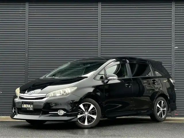 トヨタ ウィッシュ 1．8S 茨城県 2014(平26)年 13.8万km ブラック ワンオーナー/メモリナビ/バックカメラ/フルセグテレビ/ETC/純正モデリスタエアロ/3列シート/プッシュスタート/Bluetooth/SD/DS接続/SDREC/S-VSC(VSC/ABS/TRC）/ドアバイザー/スペアキー×１/純正アルミホイール/純正フロアマット/取扱説明書/保証書