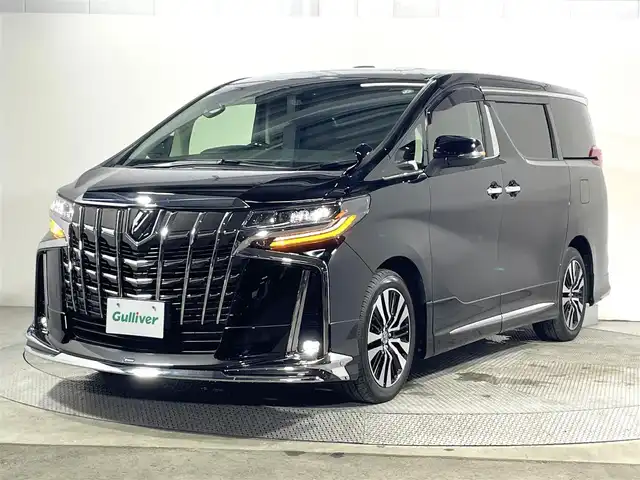 トヨタ アルファード S Cパッケージ 大阪府 2019(令1)年 3.1万km ブラック サンルーフ 黒革 モデリスタエアロ 三眼LED 純正10incナビTV フリップダウンモニター デジタルインナーミラー パワーシート/ヒーター/エアコン 電動リアゲート レーダーC 衝突軽減B ブラインドSM 100V電源