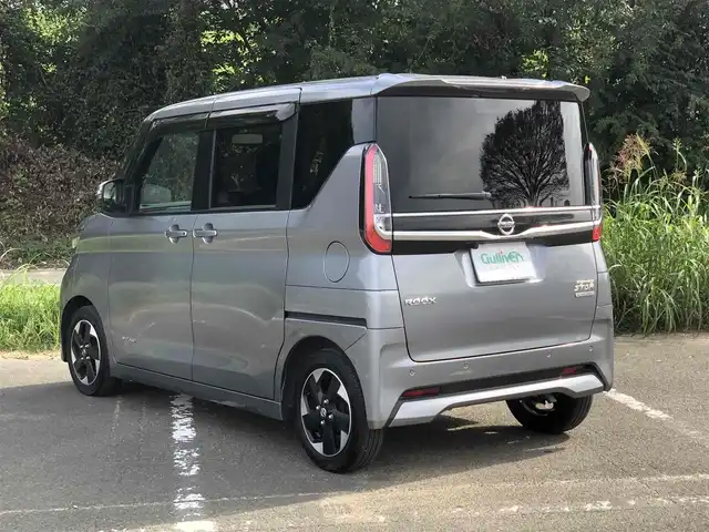 日産 ルークス ハイウェイスター X 福岡県 2023(令5)年 1.1万km チタニウムグレーメタリック インテリジェントエマージェンシーブレーキ/ワンオーナー/純正9インチナビ【MM222D-L】/　フルセグTV/Bluetooth/  Appｌe CarPlay/Android Auto/インテリジェントアラウンドビューモニター/純正ドライブレコーダー【DH5-D】/アイドリングストップ/ウィンカーミラー/純正フロアマット/ドアバイザー/プッシュスタート/両側パワースライドドア/ステアリングスイッチ/保証書/取扱説明書