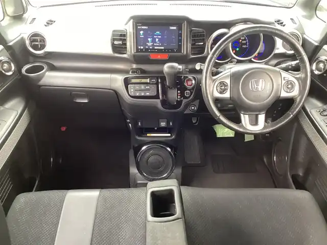 ホンダ Ｎ ＢＯＸ スラッシュ X 京都府 2014(平26)年 11.9万km スマートブラック 純正ナビ(VRM-155VFi)/　CD DVD SD BT USB フルセグＴＶ/バックカメラ/スマートキー×２/プッシュスタート/CTBA/横滑り防止装置/ステアリングヒーター/オートリトラミラー/電動バーキングブレーキ/オートライト/HIDヘッドライト/前席シートヒーター/置くだけ充電/クルーズコントロール/ETC/ステアリングリモコン/社外ドラレコ/新車保証書/取扱説明書