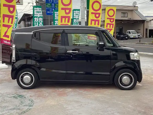 ホンダ Ｎ ＢＯＸ スラッシュ X 京都府 2014(平26)年 11.9万km スマートブラック 純正ナビ(VRM-155VFi)/　CD DVD SD BT USB フルセグＴＶ/バックカメラ/スマートキー×２/プッシュスタート/CTBA/横滑り防止装置/ステアリングヒーター/オートリトラミラー/電動バーキングブレーキ/オートライト/HIDヘッドライト/前席シートヒーター/置くだけ充電/クルーズコントロール/ETC/ステアリングリモコン/社外ドラレコ/新車保証書/取扱説明書