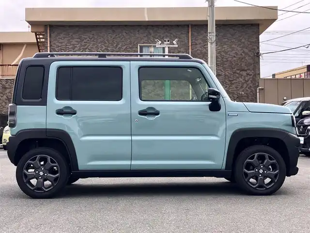 スズキ ハスラー タフワイルド・ターボ 静岡県 2024(令6)年 0.1万km オフブルーメタリック/ブラック 2トーン 純正ナビ/全方位カメラ/レーダークルーズコントロール/エンジンスタートボタン/スマートキー/スペアキー１本/パドルシフト/パワーステアリング/パワーウィンドウ/オートエアコン/アイドリングストップ/USB入力端子/布シート/D席N席シートヒーター/ルーフレール/純正アルミホイール/ABS/横滑り防止装置/コーナーセンサー/レーンキープアシスト/オートライト/オートマチックハイビーム/LEDヘッドライト/W+サイドエアバッグ/衝突軽減システム