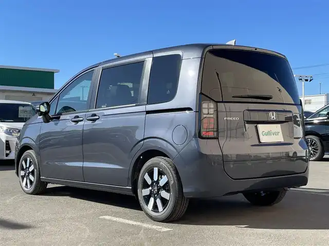 ホンダ フリード ハイブリット e:HEV AIR EX 東京都 2025(令7)年 0.1千km メテオロイドグレーメタリック 登録済未使用車　/純正9型メモリナビフルセグ/BluetoothAudio/USB/AppleCarPlay/AndroidAuto/両パワ－スライドドア　/リアサーキュレーター/ＬＥＤヘッドライト　/ホンダセンシング　/オートハイビーム　/歩行者事故低減ステアリング　/アダプティブクルーズコントロール　/パーキングセンサ-/ブラインドスポットモニター/衝突軽減ブレーキ/誤発進抑制機能/近距離衝突軽減ブレーキ/路外逸脱抑制機能/プッシュエンジンスタート/保証書＆取説/Wエアバック＆ABS