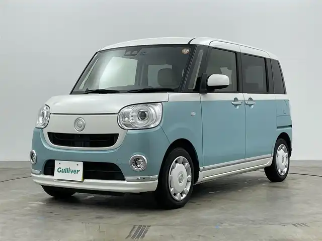 ダイハツ ムーヴ キャンバス G メイクアップ リミテッド　SAⅢ 岡山県 2019(平31)年 8.5万km パールホワイトⅢ/ファインミントメタリック 2トーン 純正８インチナビ　(NSZP-X69D)/全方位カメラ　/純正ＬＥＤヘッドライト　/フルセグＴＶ　/Ｂｌｕｅｔｏｏｔｈ　/オートハイビーム　/スマートキー　/ＣＤ／ＤＶＤ再生/アイドリングストップ　/ミュージックサーバー　/フォグランプ/禁煙車