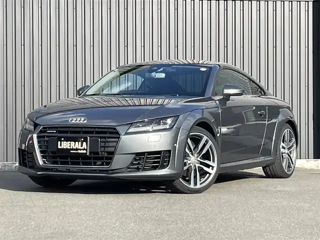 アウディ ＴＴクーペ 2．0 TFSI クワトロ 福島県 2015(平27)年 8.4万km モンスーングレーメタリック ４WD/アウディバーチャルコックピット/LEDヘッドライト/純正ナビ(CD/DVD/BT/SD/AUX)/フルセグTV/バックカメラ/前方ドライブレコーダー/パドルシフト/パワーシート/クルーズコントロール/ステアリングスイッチ/純正19AW/取扱説明書/保証書/スペアキー