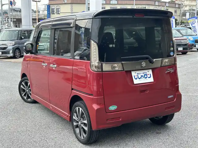 スズキ スペーシア カスタム Z ターボ 沖縄県 2017(平29)年 3.2万km フェニックスレッドパール/ブルーイッシュブラックパール (株)IDOMが運営する【じしゃロンコザ店】の自社ローン専用車両になりますこちらは現金またはオートローンご利用時の価格です。自社ローンご希望の方は別途その旨お申付け下さい/純正ナビ　/フルセグＴＶ　/Ｂｌｕｅｔｏｏｔｈ接続　/ＥＴＣ　/バックカメラ　/ドライブレコーダー/両側パワースライドドア　/衝撃軽減ブレーキ　/オートライト　/プッシュスタート　/スマートキー　/スペアキー