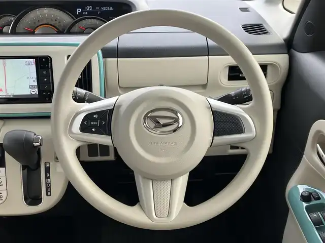 ダイハツ ムーヴ キャンバス G メイクアップ リミテッド　SAⅢ 道南・函館 2019(平31)年 4.8万km パールホワイトⅢ/ファインミントメタリック 2トーン /純正ナビ//フルセグTV//エンジンスターター//ドライブレコーダー//全周囲カメラ//両側パワースライドドア//衝突軽減システム//オートマチックハイビーム//LEDヘッドライト//オートライト//スマートキー//エンジンプッシュスタート