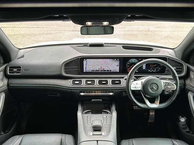 メルセデス・ベンツ ＧＬＥ４００ｄ 4MATIC スポーツ 岐阜県 2021(令3)年 4.2万km ダイヤモンドホワイト /12.3インチMBUXナビ(フルセグTV/BT/USB)//OP パノラミックスライディングルーフ//AMGライン/(マルチビームLEDヘッドライト)/(アダプティブハイビームアシスト+)/(AMGスタイリングPkg/AMG20インチAW)/(AMGスポーツステアリング)//レザーエクスクルーシブPkg/(本革シート[ナッパレザー/本革])/(前席シートベンチレーター)/(Burmesterサラウンドサウンドシステム)/(ヘッドアップディスプレイ)/(エナジャイジングPkg/エアバランスPkg)//レーダーセーフティPkg/(アクティブディスタンスアシスト)/(アクティブブレーキアシスト)/(PRE-SAFE/緊急回避補助システム)/(渋滞時緊急ブレーキ機能)/(アクティブブラインドスポットアシスト)/(アクティブレーンキーピングアシスト)/(アクティブステアリングアシスト)/(アクティブレーンチェンジングアシスト)/(アクティブエマージェンシーストップアシスト)/(トラフィックサインアシスト)//前席.2列目パワーシート・シートヒーター//アラウンドビューカメラ/パワーバックドア//社外GPSレーダー/純正ドライブレコーダー(前後)//ＥＴＣ２.０/パドルシフト//アクティブパーキングアシスト/パークトロニック