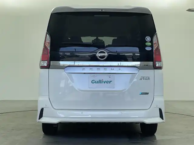 日産 セレナ ハイウェイスター Vセレクション 福井県 2018(平30)年 4.4万km ブリリアントホワイトパール セーフティパック/純正ナビゲーション/【AM/FM/CD/Bluetooth/フルセグTV】/アラウンドビューモニター/ETC/両側パワースライドドア/衝突軽減ブレーキ/クルーズコントロール（追従なし）/オートライト/LEDヘッドライド/フォグライト/プッシュスタート/スマートキー/スペアキー/クリアランスソナー