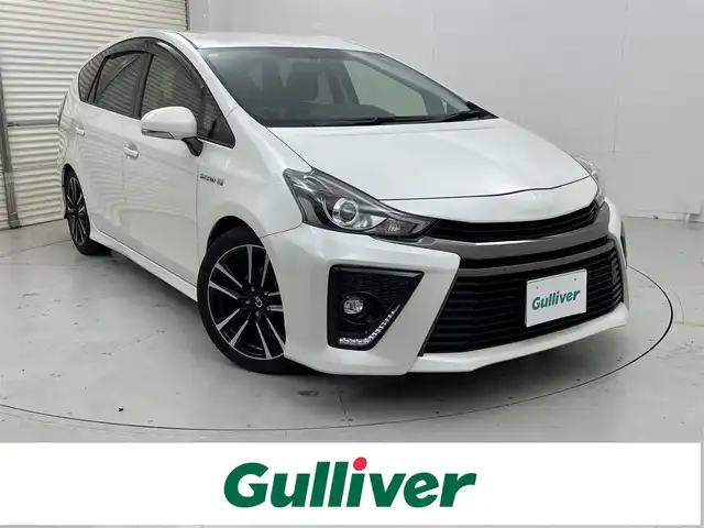 トヨタ プリウス α S ツーリングセレクション G’s 茨城県 2016(平28)年 9.3万km ホワイトパールクリスタルシャイン 純正8型ナビ/バックカメラ/フルセグ/ハーフレザーシート/ETC/ドラレコ/純正18インチAW/LEDヘッドライト/スマートキー/プッシュスタート