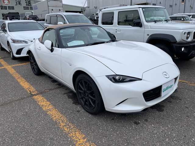 マツダ ロードスター S レザーパッケージ Vセレクション 新潟県 2024(令6)年 1万km スノーフレイクホワイトパールマイカ ワンオーナー/i-ACTIVSENSE/純正ナビ/フルセグ＆ＢＴ/バックモニター/レザーシート/シートヒーター/アルパインミラー型ドラレコ/スマートキー/スペアキー/ＬＥＤ/ＥＴＣ/社外１６インチアルミ/保証書＆整備手帳