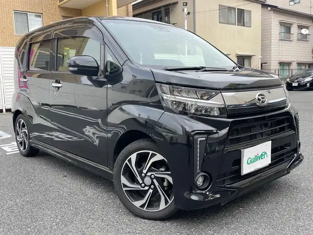 ダイハツ ムーヴ カスタム RS ハイパーLTD SAⅢ 鹿児島県 2021(令3)年 2.3万km ブラックマイカメタリック /登録時走行距離/　　　　　　　22441キロ/ワンオーナー/アイドリングストップ/ターボ/純正ナビ/全方位モニター/地デジ視聴可/ハーフレザーシート/シートヒーター/スペアキー×１/ETC/新車時整備手帳/　　【保証書】/取扱説明書/