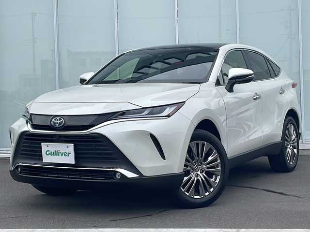 トヨタ ハリアー ハイブリッド Z レザーパッケージ 神奈川県 2021(令3)年 2.5万km ホワイトパールクリスタルシャイン 純正12インチナビ/全周囲カメラ/バックカメラ/パノマルルーフ/レーザーシート/パワーシート/メモリーシート/シートヒーター/エアーシート/ハンドルヒーター/ETC2.0/デジタルインナーミラー/パワーバックドア/純正アルミホイール