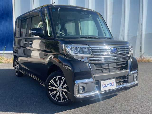 スバル シフォン カスタムR リミテッド スマートアシスト 福島県 2017(平29)年 9万km ブラックマイカメタリック (株)IDOMが運営する【じしゃロンいわき店】の自社ローン対象車両になります。こちらは現金ご利用時の価格です。自社ローンご希望の方は別途その旨お申付け下さい。//登録時89735km/LEDヘッドライト/純正フォグ/純正アルミ14インチ/パワースライドドア/社外ナビ・TV/　CD/DVD/BT/フルセグ/バックカメラ/オートリトラクタルミラー/ミラーウィンカー/純正フロアマット/ドアバイザー/ETC/ドラレコ