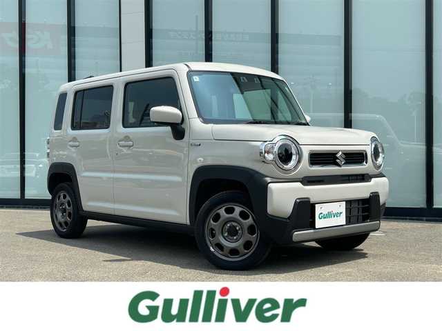 スズキ ハスラー HYBRID G 大阪府 2024(令6)年 0.8万km ソフトベージュメタリック 社外ナビ　/   TV/CD/DVD/Bluetooth/バックモニター/衝突軽減ブレーキ/コーナーセンサー/横滑り防止装置/前席シートヒーター　/追従クルーズコントロール/レーンキープアシスト　/アイドリングストップ　/オートマチックハイビーム/純正フロアマット　/プッシュスタート　/スマートキー/LED　/禁煙車