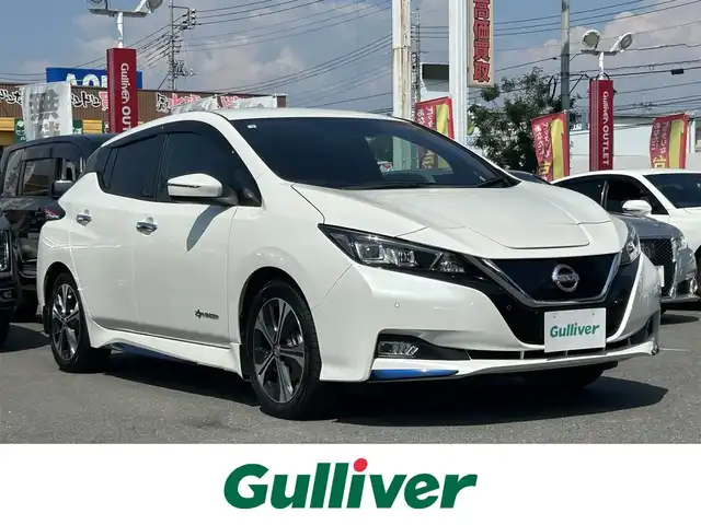 日産 リーフ X 10万台記念車 群馬県 2018(平30)年 5.7万km ブリリアントホワイトパール 純正SDナビ/CD・DVD・BT/USB・フルセグTV/バックカメラ/ビルトインETC/追従クルーズコントロール/前席シートヒーター/ステアリングヒーター/プロパイロット/横滑り防止装置/レーンキープアシスト/衝突軽減ブレーキ/純正アルミホイール/純正フロアマット/スペアキー