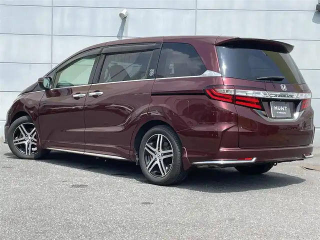 ホンダ オデッセイ アブソルート 20thアニバーサリー 千葉県 2015(平27)年 6.5万km プレミアムディープロッソパール ホンダセンシング/・衝突軽減ブレーキ/レーンキープアシスト/・レーダークルーズコントロール/標識認識/・クリアランスソナー/先行車発進お知らせ/純正8インチナビ(VXM-155VFi)/・フルセグ/BT/DVD/CD/バックカメラ/ステアリングスイッチ/ETC/両側パワースライドドア/ハーフレザーシート/パワーシート(D席)/シートヒーター(D/N席)/LEDヘッドライト/オートライト/フォグライト/スマートキー/プッシュスタート/純正フロアマット/純正17インチAW
