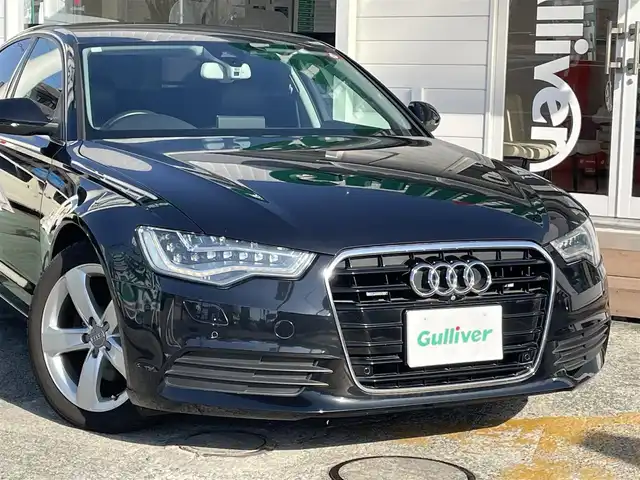 アウディ Ａ６ 2．8 FSI クワトロ 神奈川県 2014(平26)年 7.3万km 黒 純正HDDナビ/　（CD・DVD・Bluetooth）/フルセグTV/黒革シート/前席パワーシート/前席シートヒーター/パーキングアシスト/全方位カメラ/コーナーセンサー/BOSEサウンド/クルーズコントロール/ETC/スマートキー×2/保証書/取扱説明書