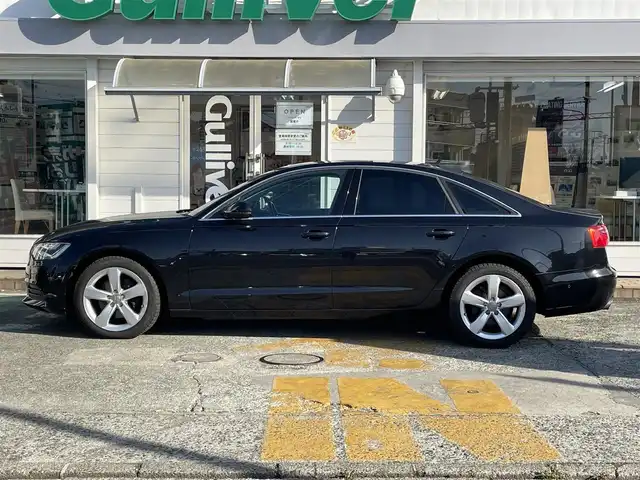 アウディ Ａ６ 2．8 FSI クワトロ 神奈川県 2014(平26)年 7.3万km 黒 純正HDDナビ/　（CD・DVD・Bluetooth）/フルセグTV/黒革シート/前席パワーシート/前席シートヒーター/パーキングアシスト/全方位カメラ/コーナーセンサー/BOSEサウンド/クルーズコントロール/ETC/スマートキー×2/保証書/取扱説明書