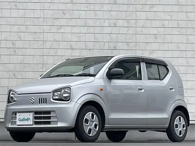 スズキ アルト L 岩手県 2018(平30)年 7.5万km シルキーシルバーメタリック 4WD/レーダーブレーキサポート搭載車/衝突軽減ブレーキ/横滑り防止装置/前席シートヒーター/〇シガーソケット/〇ドアバイザー/〇純正フロアマット/スペアキー/夏タイヤアルミ車載