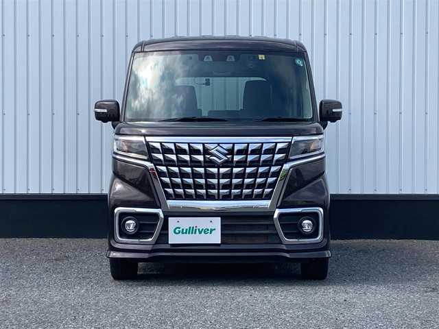スズキ スペーシア カスタム HYBRID XS 千葉県 2022(令4)年 3万km アーバンブラウンパールメタリック 純正8インチナビ/(フルセグTV/CD/DVD/BT/FM/AM)/全周囲カメラ/前後ドライブレコーダー/ヘッドアップディスプレイ/リアサーキュレーター/リアロールサンシェード/衝突被害軽減システム/車線逸脱警報/クルーズコントロール/ハーフレザーシート/両側パワースライドドア/横滑り防止装置/ビルトインETC/アイドリングストップ/LEDヘッドライト/フォグランプ/オートライト/ウィンカーミラー/電動格納ミラー/純正15インチAW/シートヒーター/シートリフター/プッシュスタート/スマートキー/フロアマット/ドアバイザー/スペアキー/取扱説明書
