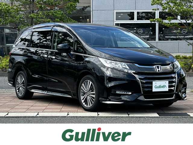 ホンダ オデッセイ 福島県 2019(平31)年 3万km クリスタルブラックパール Honda SENSING/・衝突軽減ブレーキ/・オートハイビーム/・誤発進抑制機能/・後方誤発進抑制機能/・路外逸脱警報機能/・車線維持支援システム/・歩行者事故低減ステアリング/・先行車発進お知らせ機能/・標識認識機能/純正9inメモリナビ/　【フルセグ/CD/DVD/BT/SD/MSV】/バックカメラ/純正フリップダウンモニター/ステアリングスイッチ/レーダークルーズコントロール/ビルトインETC2.0/前後ドライブレコーダー/両側パワースライドドア/レーンキープアシスト/パーキングアシスト/コーナーセンサー/衝突軽減システム/横滑り防止機能/純正フロアマット/純正ドアバイザー/アイドリングストップ/LEDヘッドライト（AUTO機能付き）