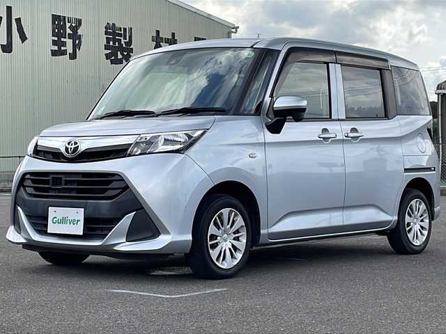 トヨタ タンク X S 福岡県 2017(平29)年 7万km シルバー ・純正ナビ　ワンセグ/・バックカメラ/・スマートキー/・左側パワースライドドア/・シートヒーター/・スマートアシスト/・純正ドアバイザー/・フロアマット/・ABS/・Wエアバック