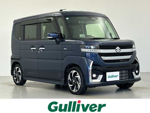 スズキ スペーシア カスタム HYBRID XS 愛知県 2023(令5)年 1.8万km インディゴブルーメタリック 社外８インチナビ/・Ｂｌｕｅｔｏｏｔｈ/・フルセグ/・DVD/CD/・HDMI/・AM/FM/・SD音楽録音/両側パワースライドドア/バックカメラ/シートヒーター/ステアリングヒーター/ＥＴＣ/追従クルコン/ドラレコ型ミラー/衝突軽減/コーナーセンサー/レーンキープ/オートマチックハイビーム/LEDヘッドライト/オットマン/スペアキー