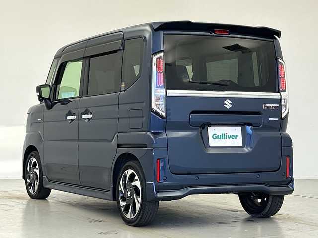 スズキ スペーシア カスタム HYBRID XS 愛知県 2023(令5)年 1.8万km インディゴブルーメタリック 社外８インチナビ/・Ｂｌｕｅｔｏｏｔｈ/・フルセグ/・DVD/CD/・HDMI/・AM/FM/・SD音楽録音/両側パワースライドドア/バックカメラ/シートヒーター/ステアリングヒーター/ＥＴＣ/追従クルコン/ドラレコ型ミラー/衝突軽減/コーナーセンサー/レーンキープ/オートマチックハイビーム/LEDヘッドライト/オットマン/スペアキー