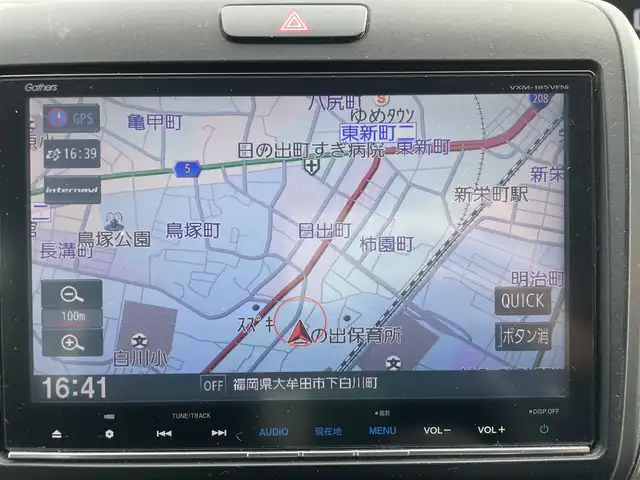 ホンダ フリード G 福岡県 2018(平30)年 16万km プレミアムスパークルブラックパール GatersSDナビ/(BT、バックカメラ、CD/DVD、フルセグTV、AMFM)/片側電動スライドドア/ビルトインETC/横滑り防止/スマートキー/スペアキー