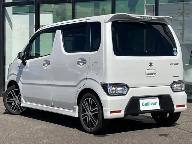 スズキ ワゴンＲ スティングレー HYBRID T 道南・函館 2017(平29)年 7.6万km ピュアホワイトP /社外ナビ//フルセグTV//夏冬タイヤ//エンジンスターター//クルーズコントロール//ヘッドアップディスプレイ//シートヒーター//車線逸脱警報装置//オートライト//フォグランプ//純正フロアマット