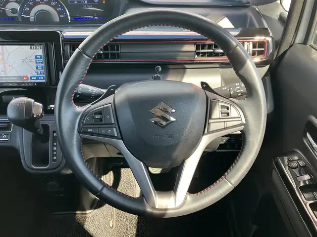 スズキ ワゴンＲ スティングレー HYBRID T 道南・函館 2017(平29)年 7.6万km ピュアホワイトP /社外ナビ//フルセグTV//夏冬タイヤ//エンジンスターター//クルーズコントロール//ヘッドアップディスプレイ//シートヒーター//車線逸脱警報装置//オートライト//フォグランプ//純正フロアマット