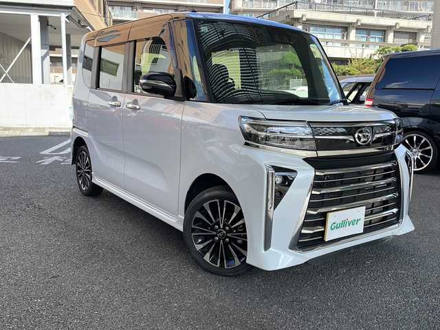 ダイハツ タント カスタム RS 大阪府 2024(令6)年 2.1万km ブラックマイカメタリック/シャイニングホワイトパール 純正ディスプレイオーディオ/フルセグTV/Bluetooth/バックカメラ/アラウンドビュー/パーキングアシスト/衝突軽減システム/車線逸脱警報/横滑り防止/両側パワースライドドア/アイドリングストップ/スマートキー/プッシュスタート/ETC/ドラレコ/スペアキー