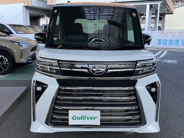 ダイハツ タント カスタム RS 大阪府 2024(令6)年 2.1万km ブラックマイカメタリック/シャイニングホワイトパール 純正ディスプレイオーディオ/フルセグTV/Bluetooth/バックカメラ/アラウンドビュー/パーキングアシスト/衝突軽減システム/車線逸脱警報/横滑り防止/両側パワースライドドア/アイドリングストップ/スマートキー/プッシュスタート/ETC/ドラレコ/スペアキー