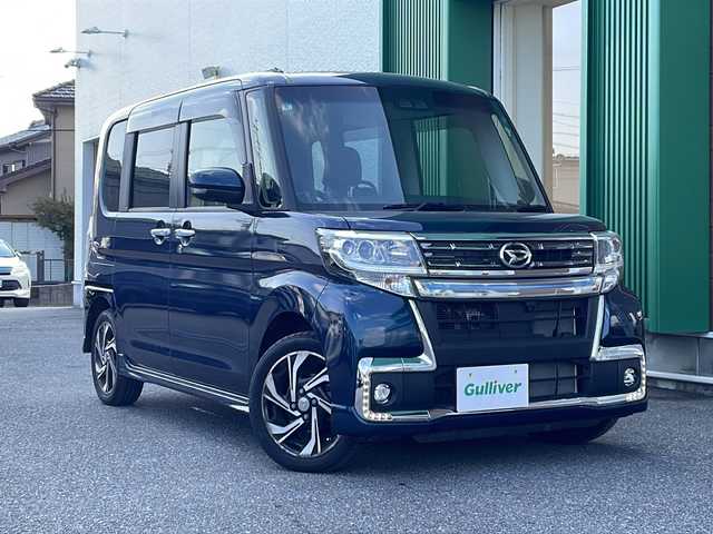 ダイハツ タント カスタムRSトップED VS SAⅢ 岐阜県 2019(令1)年 2.9万km レーザーブルークリスタルシャイン 禁煙車/純正フルセグナビ/４WD/両側パワースライドドア/アラウンドビューモニター/衝突軽減ブレーキ/レーンキープアシスト/後方コーナーセンサー/ETC/バックカメラ/シートヒーター/ハーフレザーシート/ドアバイザー/純正アルミホイール/純正フロアマット/プッシュスタート/オートエアコン/オートライト/オートハイビーム/スマートキー