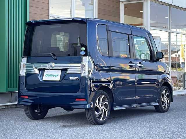 ダイハツ タント カスタムRSトップED VS SAⅢ 岐阜県 2019(令1)年 2.9万km レーザーブルークリスタルシャイン 禁煙車/純正フルセグナビ/４WD/両側パワースライドドア/アラウンドビューモニター/衝突軽減ブレーキ/レーンキープアシスト/後方コーナーセンサー/ETC/バックカメラ/シートヒーター/ハーフレザーシート/ドアバイザー/純正アルミホイール/純正フロアマット/プッシュスタート/オートエアコン/オートライト/オートハイビーム/スマートキー