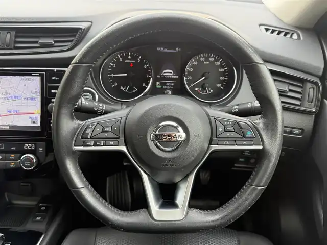 日産 エクストレイル 20Xi 愛知県 2019(平31)年 6.9万km ブリリアントホワイトパール /禁煙//純正9型メモリナビ//フルセグ/CD/DVD/BD/SD/BT/USB/iPod//AppleCarPlay/AndroidAuto//アラウンドビューモニター //純正18AW//インテリジェントルームミラー//ルーフレール //ビルトインETC//パワーバックドア //カプロンシート//全席クイックコンフォートシート//LEDオートライト //フォグランプ //スペアタイヤ//プロパイロット //エマージェンシーブレーキ//踏み間違い衝突防止アシスト //インテリジェントLI//FCW //BSW //RCTA //コーナーセンサー//革巻きステアリング //ステアリングスイッチ//プッシュスタート //スマートキー //純正マット//取扱説明書//保証書 //記録簿 //スペアキー