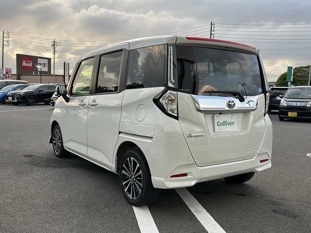 トヨタ ルーミー カスタムG－T 岐阜県 2021(令3)年 1.7万km パールホワイトⅢ ワンオーナー/純正SDナビ/フルセグテレビ/バックカメラ/アイドリングストップ/レーダークルーズコントロール/プッシュスタート/両側パワースライドドア/ETC/スマートキー/プッシュスタート/前後ドラレコ/コーナーセンサー/ターボ/レーンキープアシスト/エアバッグW/オートマチックハイビーム/盗難防止装置/LEDヘッドライト/純正アルミホイール/ミュージックプレイヤー/純正フロアマット/ベンチシート/パーキングアシスト/Blue tooth