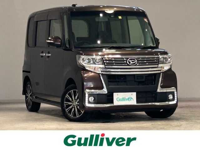 ダイハツ タント カスタム X トップED SAⅡ 宮城県 2016(平28)年 8.1万km プラムブラウンクリスタルマイカ スマートアシストII/4WD/両側パワースライドドア/純正ナビ/フルセグTV/Bluetooth、CD、DVD/バックカメラ/衝突被害軽減システム/レーンキープアシスト/コーナーセンサー/パーキングブレーキアラーム/プッシュスタート/LEDヘッドライト/フォグランプ/オートライト/純正アルミホイール/アイドリングストップ/横滑り防止装置