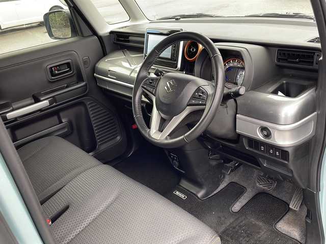 スズキ スペーシア ギア HYBRID XZターボ 福島県 2020(令2)年 6.4万km オフブルーメタリック/ガンメタリック2トーンルーフ 4WD/ターボ 純正ナビ フルセグTV Bluetooth　衝突軽減ブレーキ 両側パワースライドドア パドルシフト LEDライト ルーフレール 冬タイヤ積込有 シートヒーター スマートキーバックソナー