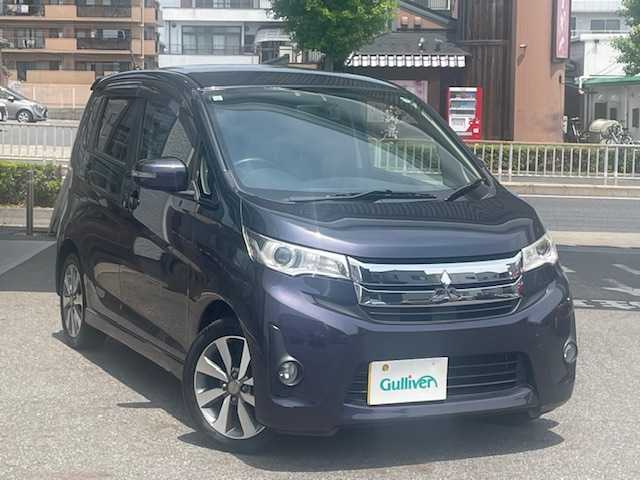 三菱 ｅＫカスタム T 愛知県 2013(平25)年 8.3万km パープリッシュネイビーパール /禁煙車//純正メモリナビ【MC313D-WM】/フルセグTV・CD・DVD・Bluetooth・AUX//バックカメラ//プッシュスタート//ドラレコ//ETC//純正15インチアルミホイール//ハロゲンオートライト//フロントフォグランプ//革巻きステアリング//ベンチシート//電動格納ミラーウインカー//ISOFIX//純正フロアマット//純正ドアバイザー//スペアキー1本