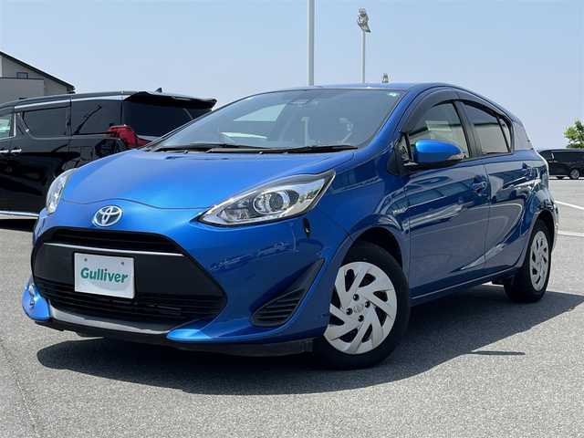 トヨタ アクア G 奈良県 2017(平29)年 3.7万km コバルトブルーメタリック トヨタセーフティセンス　/純正ナビ　/Bluetooth　/ビルドインETC　/バックカメラ　/ドライブレコーダー　/クルーズコントロール　/純正フロアマット　/LEDヘッドライト　/オートライト　/衝突被害軽減システム