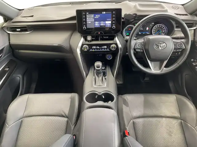 トヨタ ハリアー ハイブリッド G レザーパッケージ 栃木県 2021(令3)年 1.3万km ブラック 純正ナビ/(Bluetooth/USB/AUX)/バックカメラ/トヨタセーフティセンス/レーダークルーズコントロール/ステアリングヒーター/レザーシート/前席シートヒーター/前席シートベンチレーション/D席パワーシート/電動リアゲート/純正フロアマット/純正AW/LEDヘッドライト