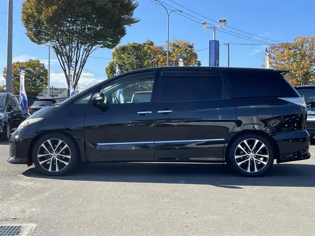 トヨタ エスティマ アエラス プレミアム 宮城県 2014(平26)年 9万km ブラック (株)IDOMが運営する【じしゃロン仙台店】の自社ローン専用車両になりますこちらは現金またはオートローンご利用時の価格です。自社ローンご希望の方は別途その旨お申付け下さい/ハーフレザーシート/パワーシート/両側パワースライドドア/SDナビ/フリップダウンモニター/フルセグ/Bluetooth/バックカメラ/CD/DVD/ETC/クルコン/HIDヘッドライト