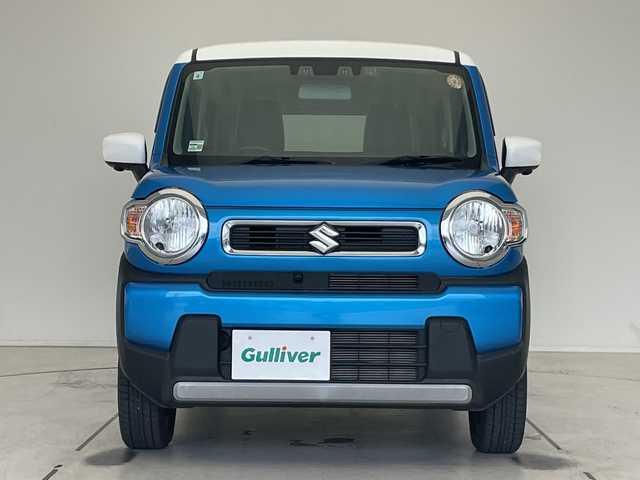 スズキ ハスラー HYBRID G 愛知県 2021(令3)年 1.9万km ブリスクブルーメタリック/ホワイト2トーンルーフ 純正9型ディスプレイオーディオナビ/全方位カメラ/シートヒーター/バックカメラ/コーナーセンサー/アルミホイール/オートマチックハイビーム/衝突軽減システム/フルセグ/ＣＤ/Bluetooth/ステアリングスイッチ/スマートキー/プッシュスタート/サマータイヤ4本積車