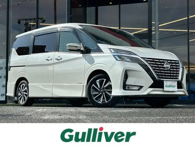 日産 セレナ ハイウェイスター V 大阪府 2020(令2)年 4.4万km ブリリアントホワイトパール ワンオーナー/純正ナビ/アラウンドビューモニター/ブラインドスポットモニター/前方ドライブレコーダー/両側パワースライドドア/クルーズコントロール/LEDヘッドライト/フォグランプ/オートライト/純正アルミホイール/衝突被害軽減システム/スマートキー/オートエアコン/Ｗオートエアコン